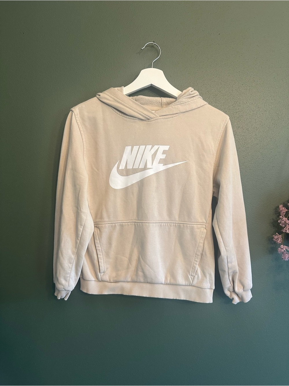Youth Nike Beige Logo Hoodie